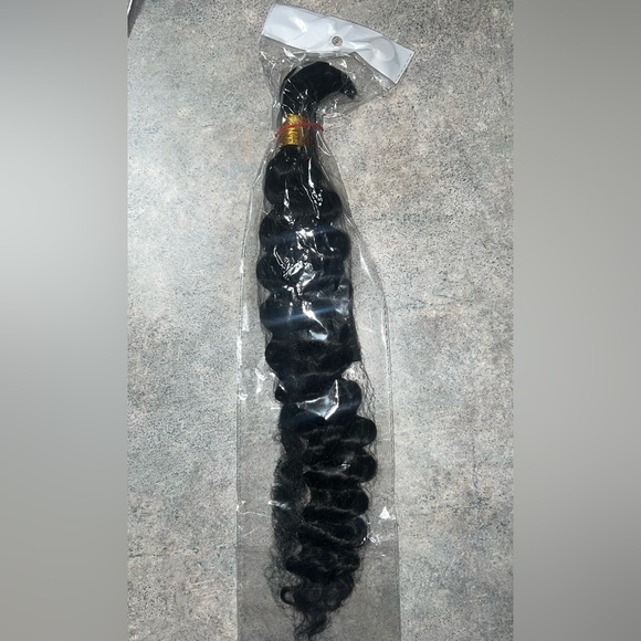 100% HUMAN HAIR BULK DEEP WAVE, 1B, 20” - Picture 4 of 4